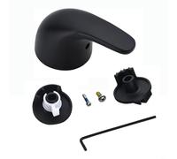 Tidgel Leva di ricambio per doccia nera in lega di zinco, compatibile con sistemi a valvole 100657 e serie 2300 e 220