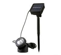 Tidgel Luce solare per laghetto da esterno, IP68, faretto a LED sommergibile, pannello solare regolabile e testa, nessun cablaggio richiesto, illuminazione da giardino per stagno, acquario (1)