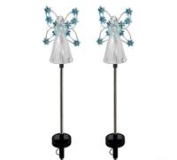 Tidgel Luci Solari Angelo 2 Memoriale Cimitero Luci Solari Angelo 2 | Design angelo artistico, luce eterea confortante, per omaggio ai defunti, per decorazione cimitero elegante