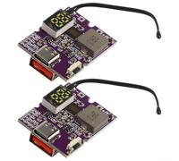 Tidgel Modulo Power Bank di ricarica rapida da 22,5 W, con display digitale, supporta PD3.0 QC4+ uscita USB C 5A per batterie da 3,7 V 21700 (set di 2) (display digitale A+C)