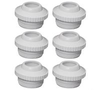 Tidgel Set di 6 raccordi di ingresso per flusso direzionale da 2,5 cm, con connettori Bull's Eye, compatibili con parti Hayward SP1419E per piscine e spa