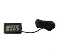 Tidgel Termometro digitale con display LCD, misuratore di temperatura da -50 a 110 °C, sensore impermeabile per acquario/terrario, cavo da 2 m (3 metri)