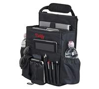 Tidify Organizer per sedile anteriore dell'auto con spazio per tablet e laptop, cinghie laterali stabilizzanti, morbide tracolla regolabile, fibbie indurite