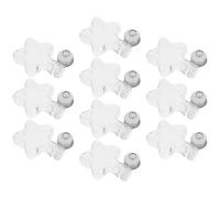 TIDTALEO 10 Pezzi Bottiglie Trasparenti da 50ml a Forma di Stella Tappo Argentato da Appendere, Scatole per Bomboniere Multifunzione per Decorazioni Natalizie e Confezioni Regalo Festa