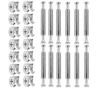 TIDTALEO 10 Set di Connettori Cam Lock Dadi di Bloccaggio e Viti per Serrature a Camma, per Montaggio di Mobili e Pannelli, per Arredo Cucina e Guardaroba