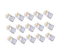 TIDTALEO 100 pezzi Connettori Cata Passanti Plug Ethernet Crimp per Cavo Rete Standard Spina di Rete per Laptop Router Smart Tv Design Compatto e Resistente