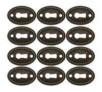 TIDTALEO 12 Pezzi Copertura Ovale per Chiave in Lega di Zinco, Decorazione Retro Elegante per Cassettiera e Cassetto, Piastra di Inserto Serratura Pratica