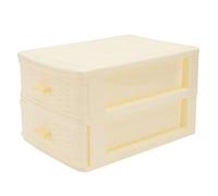 TIDTALEO 1pezzi Scatola Portaoggetti Due Strati in Plastica Organizer per Cosmetici da Scrivania Design Contenitore per Trucchi e Oggetti per Casa e Ufficio