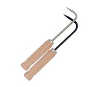 TIDTALEO 2 Pezzi Attrezzo da Giardino con Manico in Legno e Punta in Acciaio Resistente Diserbo Manuale Leggero per Rimozione Radici e Zappetta Ergonomica per Orto e Prato