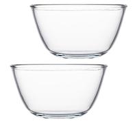 TIDTALEO 2 Pezzi Ciotole in Vetro da 500ml, Eleganti e Facili da Pulire, Perfette per Insalate e Conservazione Alimentare Durante Riunioni Familiari