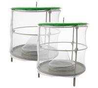 TIDTALEO 2 pezzi Trappola per Vespe e Mosche da Appendere con Copertura Anti-pioggia Rete Resistente in Tessuto Mesh Facile da Usare e Riutilizzabile per Giardino Ristorante e Mercato