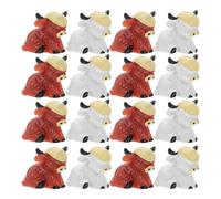 TIDTALEO 20 pezzi Mini Animali in Resina Highland Cow Miniature Figurine per Casa delle Bambole e Decorazioni da Tavolo Accessori DIY in Resina Cartoon per Paesaggi Miniature