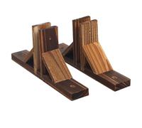 TIDTALEO 2pezzi Base Per Recinzione in Legno Pieno Supporto Staccionata Da Giardino Stabile e Durevole Accessorio Cortile Per Sostegno e Separazione Ombreggiatura Colore Naturale Per Piccol