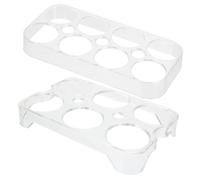 TIDTALEO 2pezzi Contenitore Per Uova Plastica Con Multiple Per Frigorifero Porta Uova Salvaspazio Per Cucina Organizer Egg Rack Per Casa Design Elegante e Funzionale