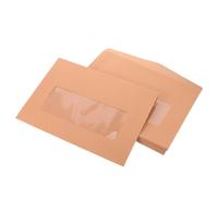 TIDTALEO 30 Pezzi Buste Carta Kraft con Finestra Trasparente Sacchetti Documenti Resistenti per Archiviazione e Spedizione Fatture Contratti