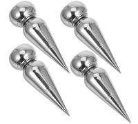 TIDTALEO 4 Terminali per Pali di Recinzione da Giardino 25 Mm in Acciaio Inox 304, Punte Decorative per Recinzioni Metalliche, Topper per Privacy e Protezione Esterna, Accessori per