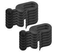 TIDTALEO 50 Ganci in Plastica Neri per Tende da Gazebo e Zanzariere Clip Fisse per Tendaggi da Campeggio Accessori Resistenti per Tettoie Camper per Uso Esterno e Viaggi