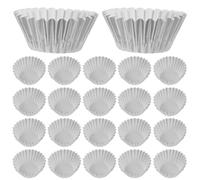 TIDTALEO 500 Pezzi Pirottini per Cupcake Mini in Alluminio Argento, Design Compatto Protezione, per Dolci Fatti in Casa e Feste Eleganti