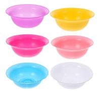 TIDTALEO 6 pezzi Bacinelle in Plastica Multifunzione Colorate Lavabo Viso e Lavaggio Casa e Salone Resistente e Leggero con Impugnature Ergonomiche Colore Casuale Colore Casuale