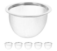 TIDTALEO 6 Pezzi Filtro per Tè in Acciaio Inossidabile Colino da Tè Fine 7.8x5 Cm Infusore per Tisane Cestino per Infusione Resistente per Teiera Accessori da Cucina