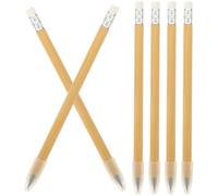TIDTALEO 6 Pezzi Matite in Bambù Pratiche per Scrittura e Disegno, Penne Cancellabili Beige per Artisti e Insegnanti, Strumenti Comodi e Resistenti