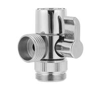 TIDTALEO Adattatore Rubinetto in Rame Argento Divisore per Doccetta Lavabo e Lavello Connessione Comoda e Flusso d'Acqua Regolare per Uso Bagno e Cucina