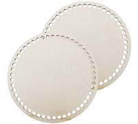TIDTALEO Base per Borse Uncinetto in Legno Beige, 2 Pezzi Creativi | Robusta e Poco Fragile, Superficie Liscia senza Sbavature, per Principianti e Professionisti nella Creazione Cestini