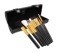 TIDTALEO Borsa Porta Pennelli da Cosmetici in Pelle Pu Nera, Capiente e Facile da Pulire, Organizer per Pennelli Professionali, come Regalo