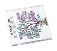 TIDTALEO Cartello Motivazionale in Acrilico Trasparente da Scrivania con Citazioni Positive Quotidiane Decorazione Salvaspazio per Ufficio Aula e Stanza di Consulenza Psicologica