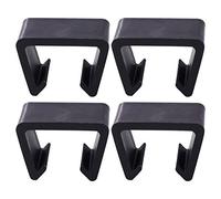 TIDTALEO Clip per Divano e Mobili in Plastico Nero 4 Pezzi Forma Semplice, Elemento di Fissaggio Robusto e Facile da Usare per Casa e Soggiorno