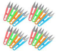 TIDTALEO Forbici da Cucito Manico in Plastica U Forma 24 Pezzi, Leggere e Pratiche, per Artigianato e Rifinitura Tessuti Colore Casuale