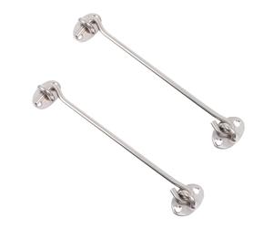 TIDTALEO Gancio per Porta e Finestra in Acciaio Inox 2 Pezzi, Chiavistello di Blocco Privacy Resistente al Vento, Adatto per Porte e Finestre Chiusura Manuale Semplice