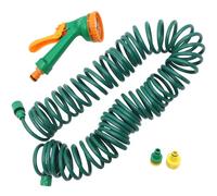 TIDTALEO Giardino Retrattile Verde 10m Design in Eva e Abs, e Flessibile Spruzzatore Integrato per Irrigazione e Lavaggio Auto Colore Casuale Stili multipli