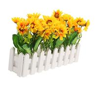 TIDTALEO Girasoli Artificiali in Stoffa con Recinzione Decorativa Fiori Realistici per Ufficio e Aula
