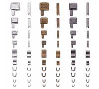 TIDTALEO Kit di Riparazione Cerniere 24 Pezzi Testa e Ferma Cerniera, Accessori Resistenti per Indumenti, Forniture Pratiche per Cucito e Riparazioni Abbigliamento