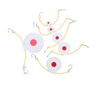 TIDTALEO Kit Elastici Bersaglio 3 Strati 2/3/4/5/6/8cm Bianco | Super Fiber, Hook e Fascia, Visibilità Elevata, Fissaggio Semplice per Appassionati