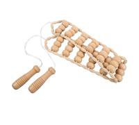 TIDTALEO Massaggiatore la Schiena in Legno Rullo Manuale e Impugnatura Ergonomica, Strumento Terapeutico per Massaggio Muscolare di Schiena, Collo e Gambe, Dispositivo per Rilassamento