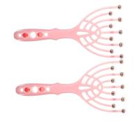 TIDTALEO Massaggiatore per Capelli a 9 Braccia Design Artiglio, 2 Pezzi in Pp e Sfere D'acciaio, Massaggio Manuale per Promuovere la Circolazione, per Famiglia e Regali