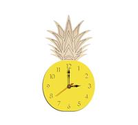 TIDTALEO Orologio a Forma di Ananas Cartoon in Acrilico Giallo Numeri Grandi e Display Chiaro per Camera e Ufficio Silenzioso senza Ticchettio