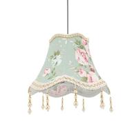 TIDTALEO Paralume in Macramè Perline Coprilampada per Lampada da Tavolo 25 CM Paralume Vintage Decorativo per Soggiorno Camera da Letto e Ufficio Installazione Semplice Materiale