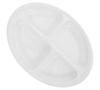 TIDTALEO Piatto Diviso in Silicone Bianco per Anziani Fondo Antiscivolo e Design Separato, Piatto Termico Funzionale per Pasti Sicuri e Pratici a Casa