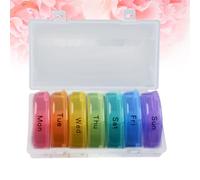 TIDTALEO Portapillole Settimanale Rotondo 21 Scomparti, Contenitore Portatile per Medicinali in Pp Alimentare Fibre Naturali, Organizzatore Compatto per Pillole da Viaggio in Colore