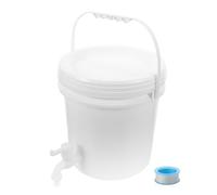 TIDTALEO Secchio Plastica da 10l per Campeggio con Rubinetto, Contenitore per Acqua Facile da Usare in Plastica Bianca dal Design Semplice e Minimalista