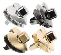 TIDTALEO Serrature a Pressione per Borse 4 Pezzi Lucchetti a Forma di Cuore in Metallo Bianco Argento per Borse Piccole Chiusura a Interruttore per Uso Casual