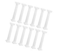 TIDTALEO Set 12 Pezzi Mini Colonne Romane Bianche 17 Cm, Decorazioni Artistiche da Tavolo e Giardino, Sculture Classiche per Interni ed Esterni, Ornamenti Multifunzionali per Matrimoni