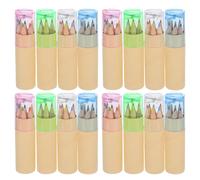 TIDTALEO Set 16 Mini Matite Colorate in Tubo con Temperamatite Integrato, Colori Vivaci per Disegno e Schizzi, Matite Portatili, Studenti e Artisti, Forniture Creative per Scuola