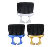 TIDTALEO Set 3 Spazzole per Barba da Uomo Anello Aperto - Spazzola per Collo e Pettine da Barbiere - Pulizia Chioma e Cura Barba Compatta e Portatile per Uso Domestico e Viaggi