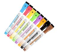 TIDTALEO Set di 8 Pennarelli Cancellabili per Lavagna Bianca con Punta Morbida, Magnetici e Realizzati in Pp e Feltro, per Uffici e Disegni Colorati