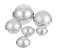 TIDTALEO Stampo per Torta Semicircolare in Alluminio 10 Pezzi, Teglia a Forma di Emisfero Antiaderente per Cottura Domestica e Feste, Set Multifunzionale per Dolci e Bombe da Bagno