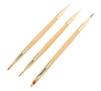 TIDTALEO Strumenti Nail Drawing Brush a Doppia 3pezzi in Nailon per Regolare e Applicazioni di Precisione